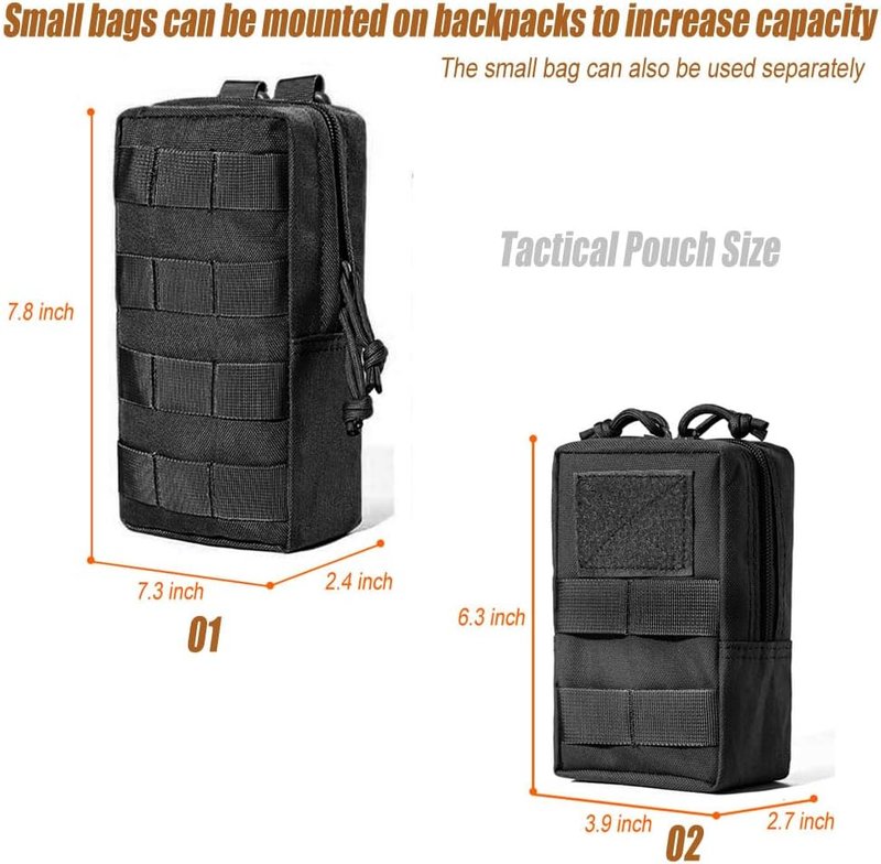 Tactical Motorcycle Backpack - 35L Military-Grade Design | Black Color
