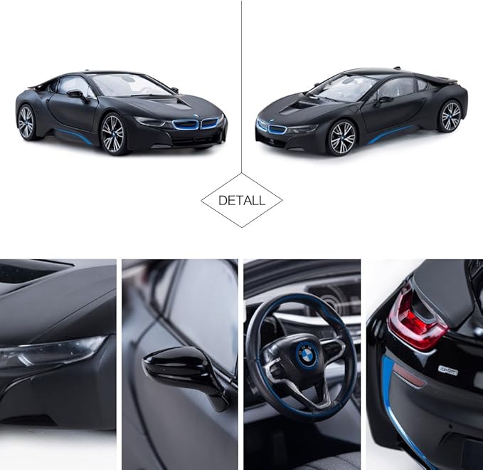 RASTAR Remote Control Car 1:14 BMW i8 Radio Remote Control Racing RC Toy Car Model Vehicle Open Doors by RC MattBlack