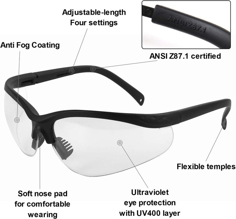 Shooting Glasses - Anti-Fog ANSI Z87.1 Eye Protection for Men & Women | Durable & Stylish Design