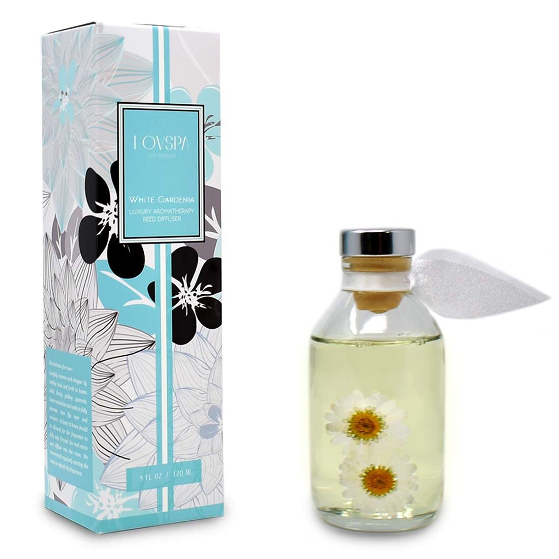 LOVSPA Reed Diffuser Set, Smoked Vanilla Scented Oil Diffuser with Sticks, Home Fragrance Accessories for Bathroom Shelf Decor, Aroma Diffusers for Home or Office Fall Decor, USA Made