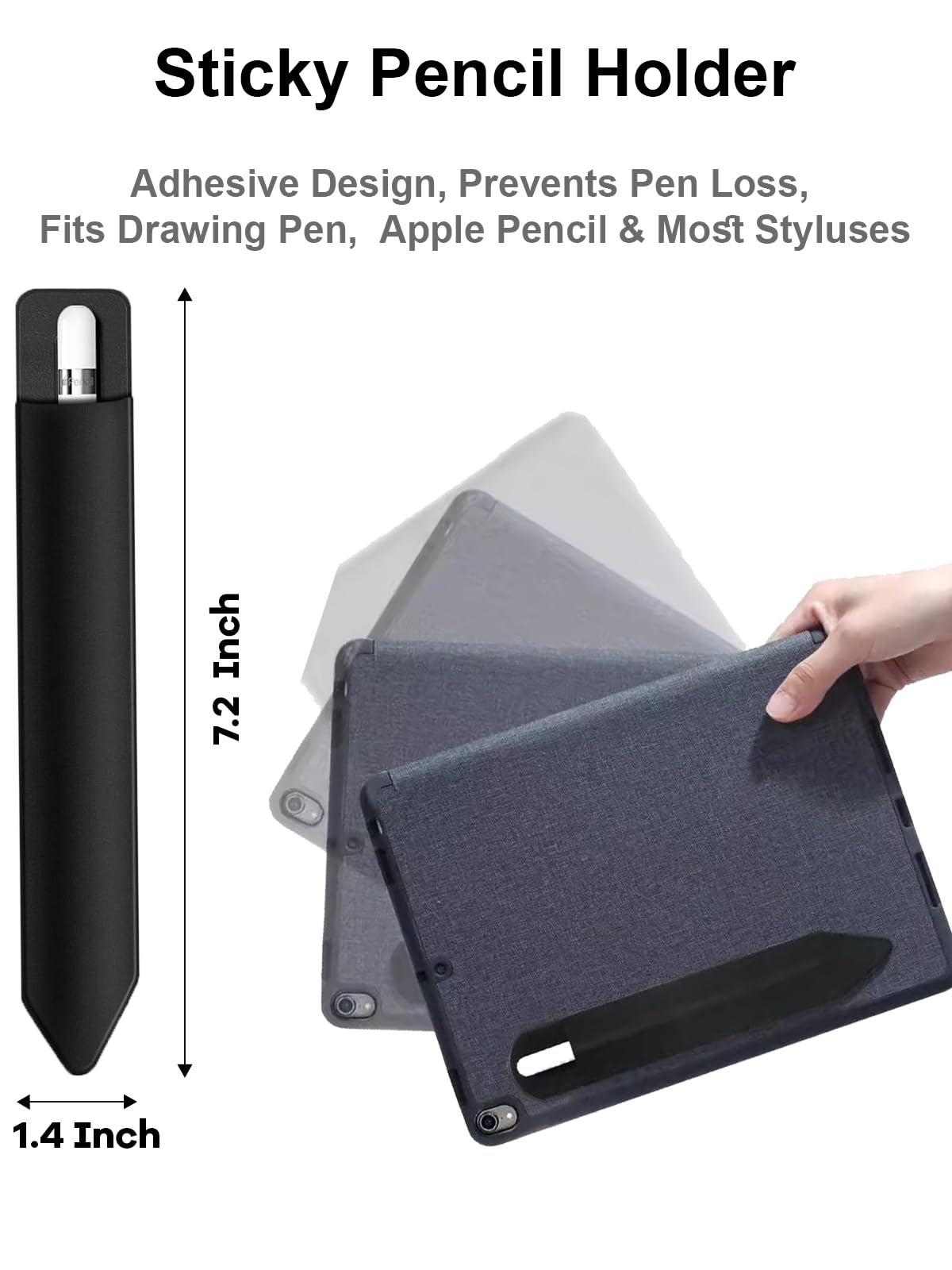 Tablet Case Work with XPPEN Magic Drawing Pad 12.2 inch, Protective Tablet Cover Sleeve with Pen Holder to Securely Store Stylus, Stand Function, Handheld Band, Shock Resistant (Slate Black)