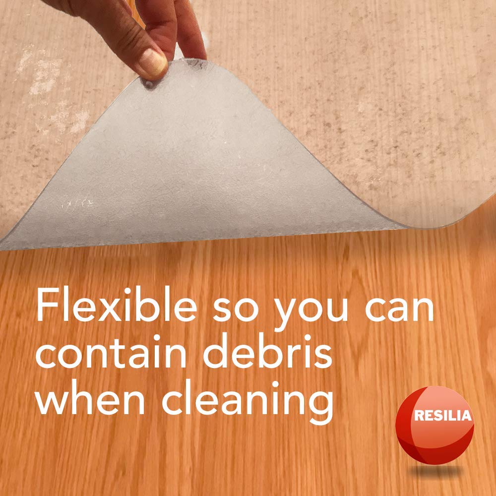 Resilia Under Dog Crate and Kennel Mat to Protect Floors, Water-Resistant Pad for Hard Floors and Surfaces, 30 Inches x 48 Inches, Clear