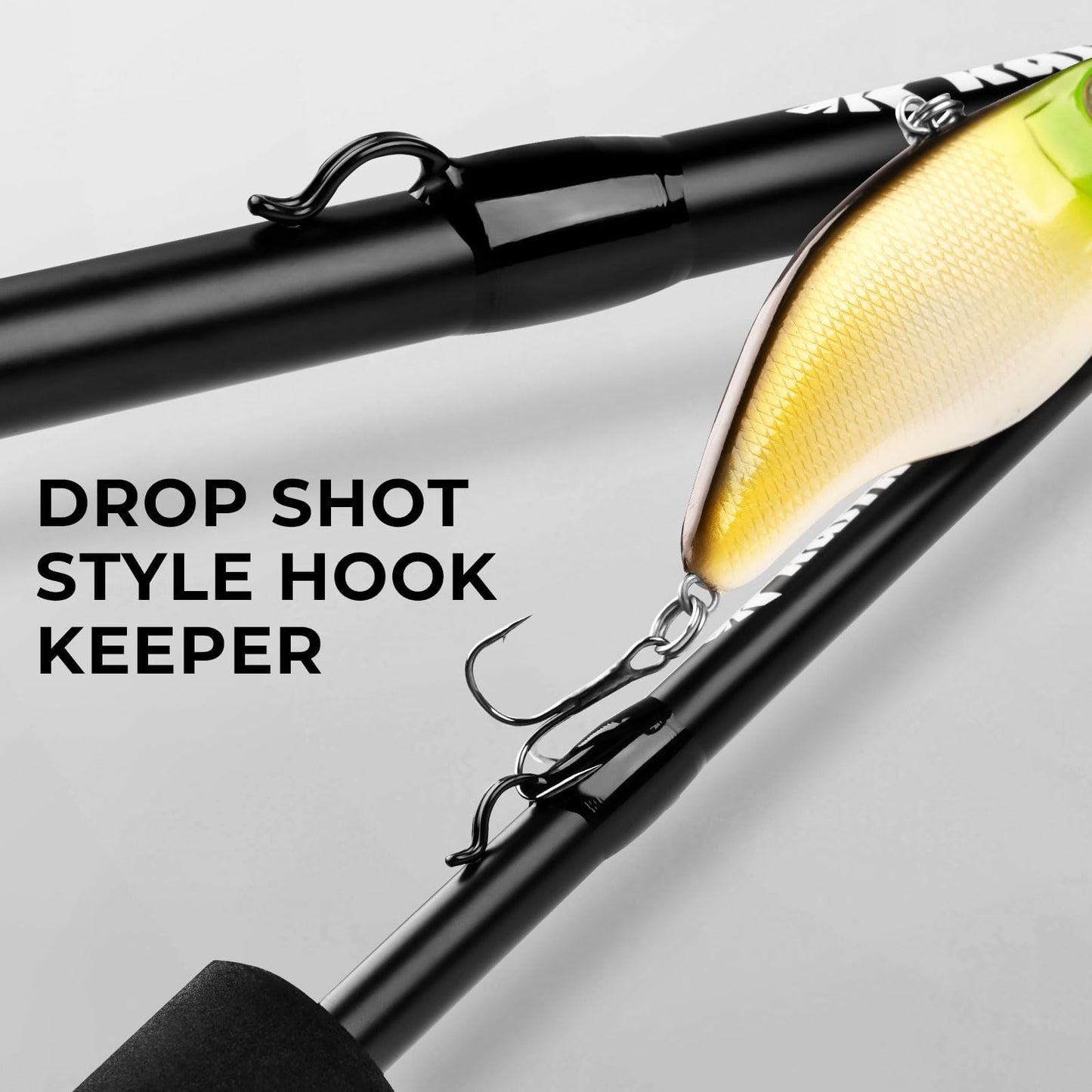 KastKing Crixus Fishing Rods, Spinning Rod 6ft 6in-Medium - Fast-2pcs