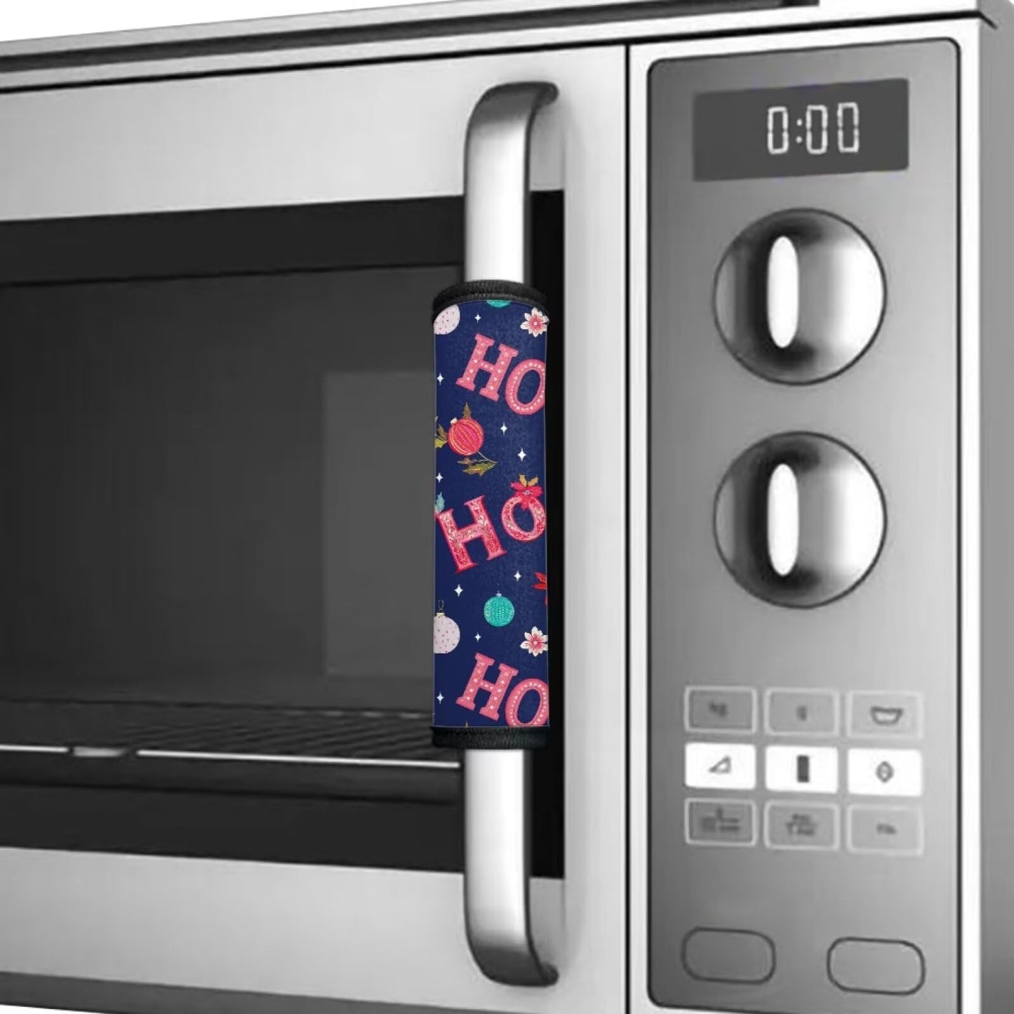 Tutolipy Ho Ho Ho Print Refrigerator Door Handle Covers Christmas, Dust-Proof Microwave Knob Protector Xmas Decor Kitchen Appliance Handle Cover 8 Pcs