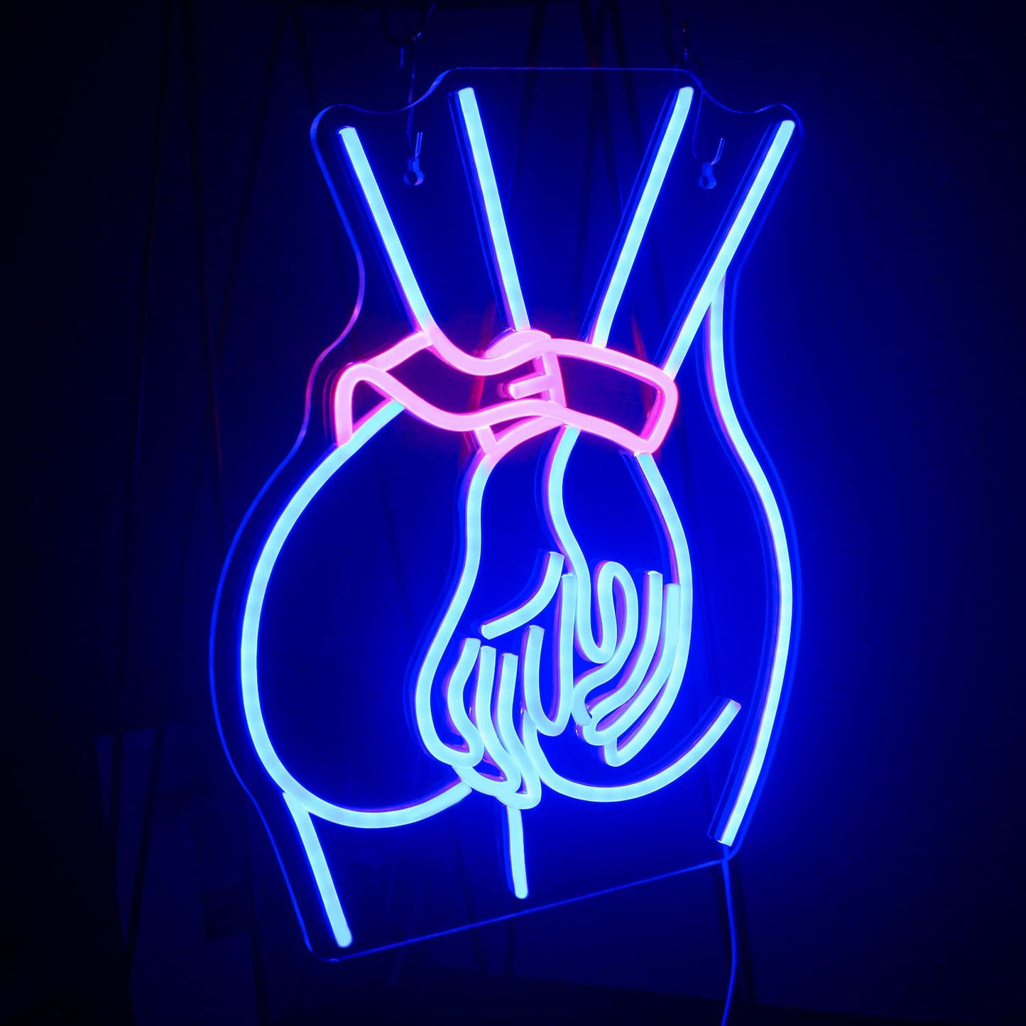 Looklight Lady Neon Sign,Neon Sign for Wall Decor,Lady Back Neon Light Up Sign,LED Sign Blue Neon Sign for Bedroom Man Cave Game Room Home Party Art Decor,Bar,Club