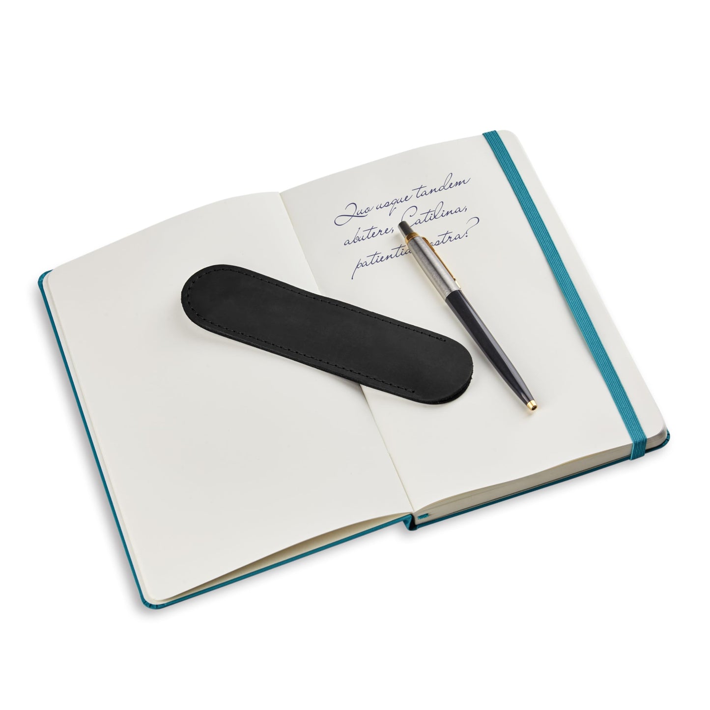 MAKYN Leather Pen Case, Single Pen Pouch Cover, Fountain Pen Sleeve Holder (Black)