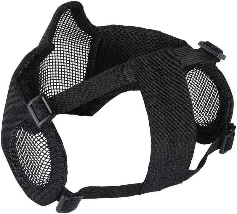 OneTigris Tactical Half Face Airsoft Mesh Mask - Foldable Design with Ear Protection | Military-Grade Comfort