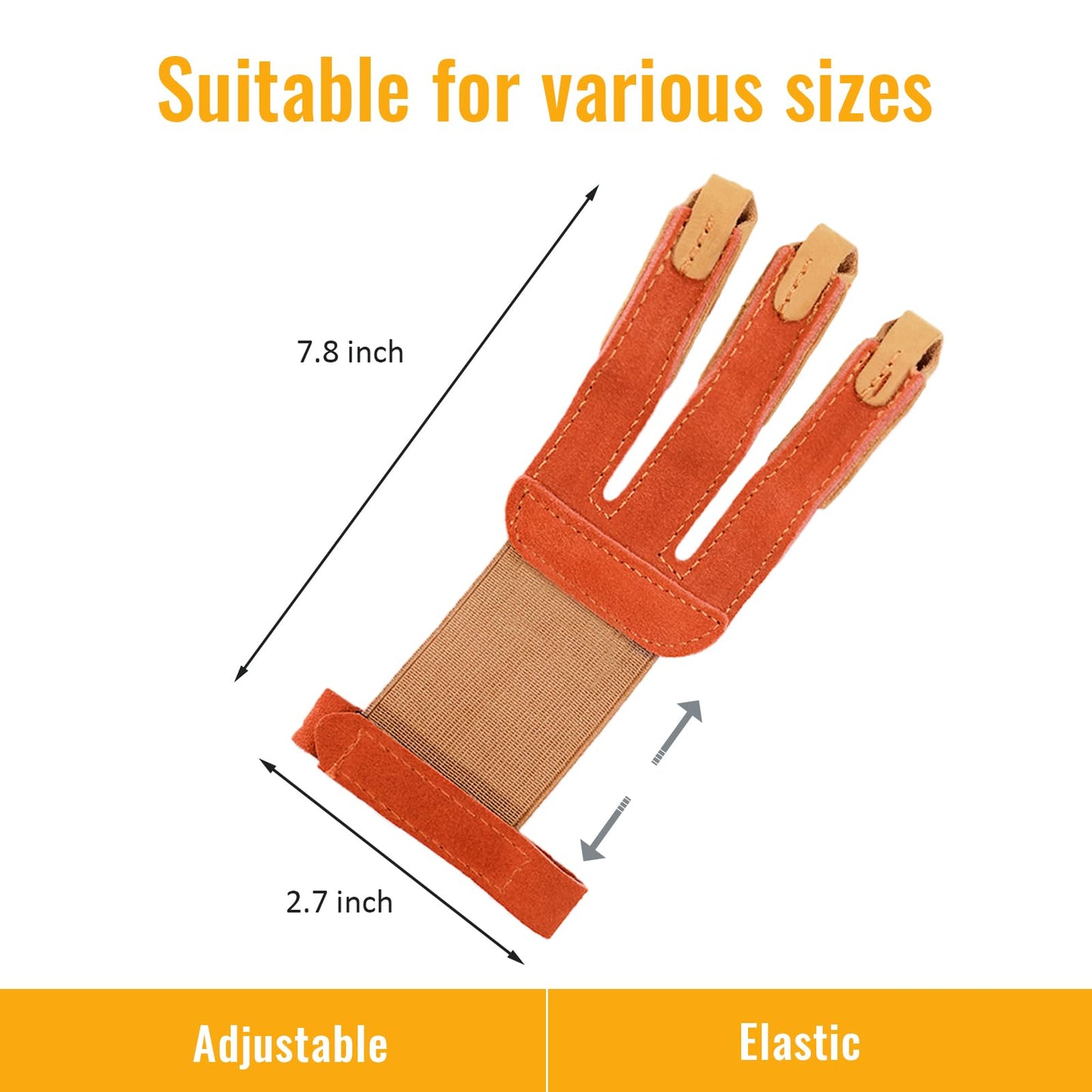 Luoyer Archery Gloves 3 Finger Leather Shooting Glove Archery Protective Gear Accessories for Traditional Bow Recurve Bow Men Adult Women