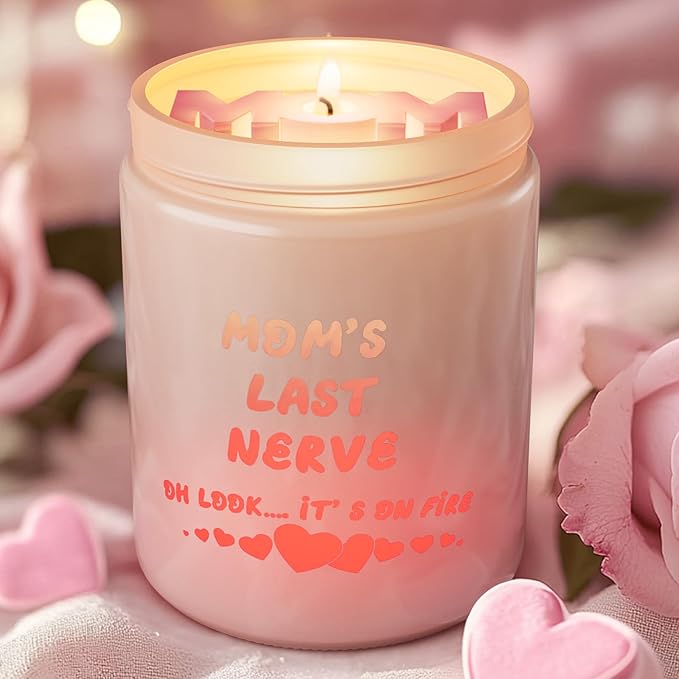 Christmas Candles with LED Light,Christmas Gifts for Women, Orange Rose Scented Candles,Holiday Candle Gifts for Mom,Perfect for Xmas,New Year,Winter Décor,Over 40 Hours of Burn Time, 100% Soy Wax