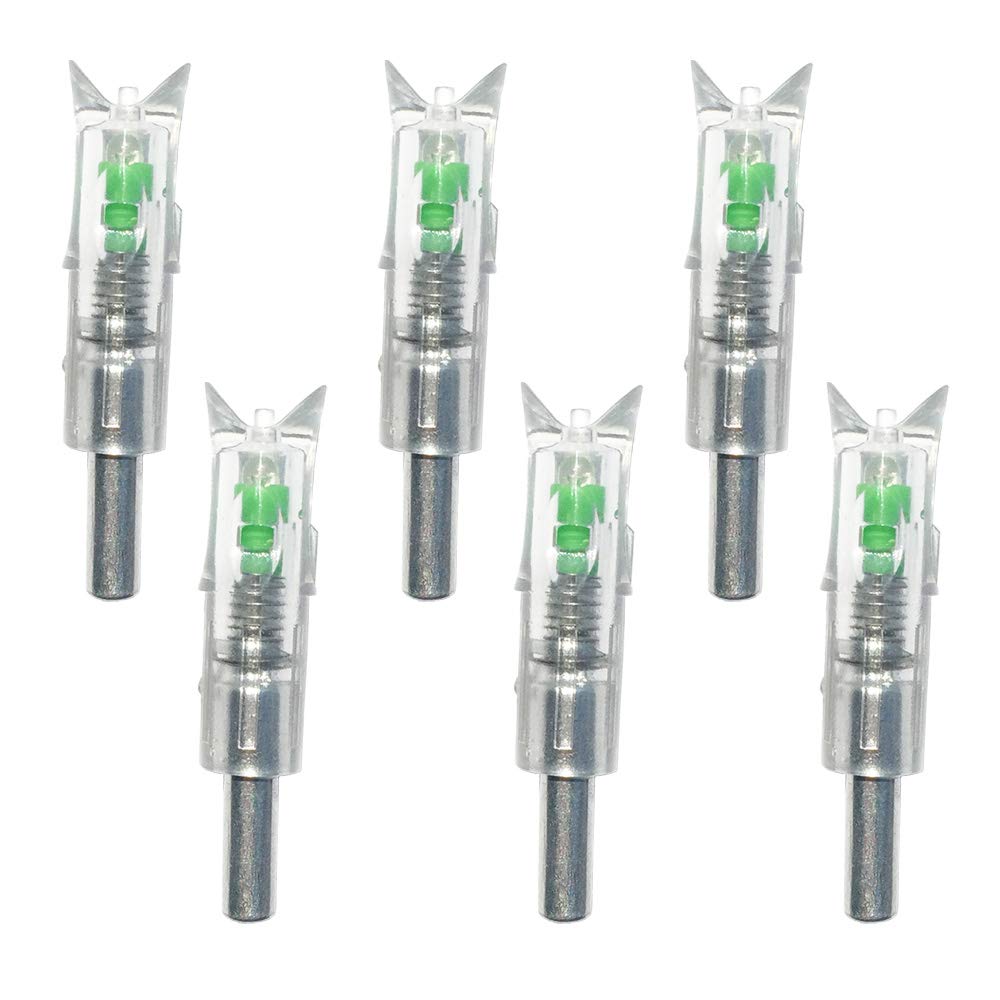 Lzwow 6PCS Lighted Nocks for Crossbow with .300/7.62mm Inside Diameter Led Nocks Arrow nocks for Archery Hunting