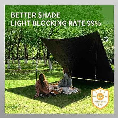 TARPAL Tarp 12x14 Feet Heavy Duty Tarps 14mil D-Ring Waterproof Tarp for Outdoors UV Protection Triangular Sewing Design Reinforced Corners and Edges£¨Black£©