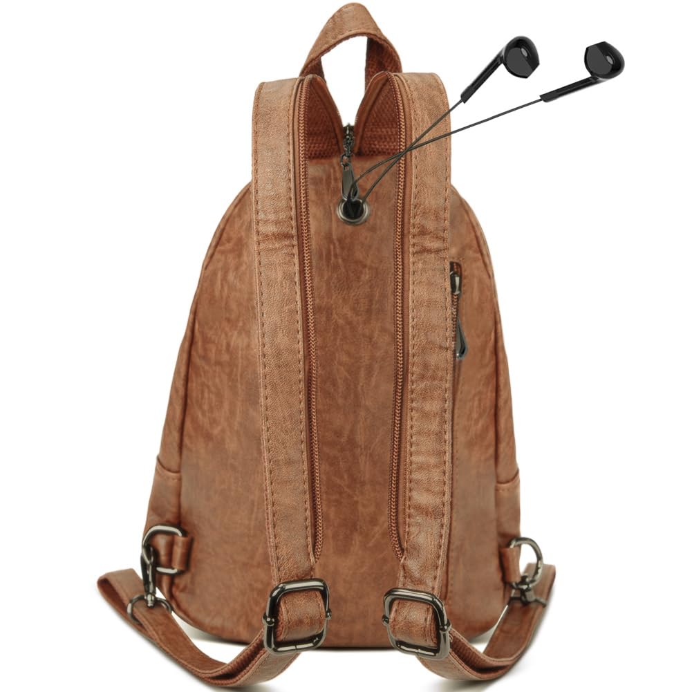 Small Backpack Purse for Women Fashion PU Leather Backpack Convertible Ladies Sling Bag
