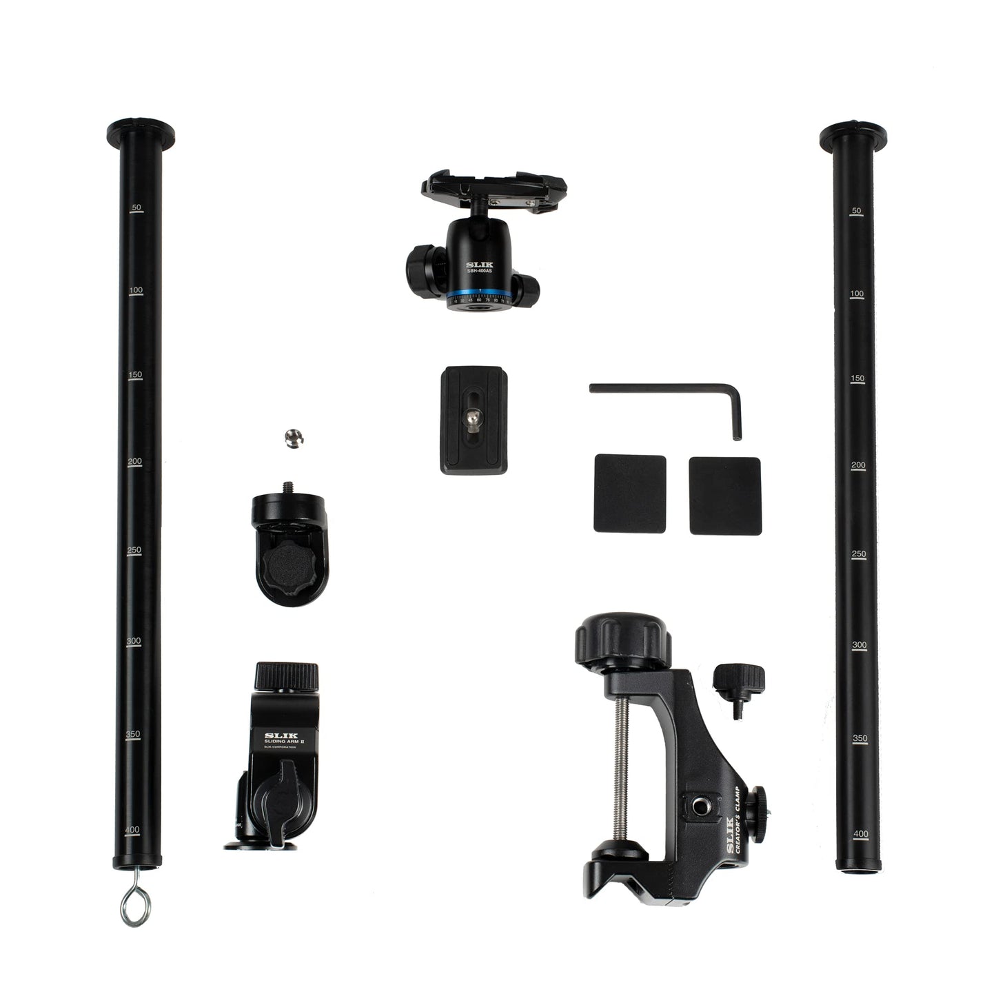 SLIK Creator's Studio Kit (618-762) All-in-one Kit Incl. 17" Creator's Clamp Pole Extension, Sliding Arm II 19.5" Boom Arm, SBH-400AS Ball Head