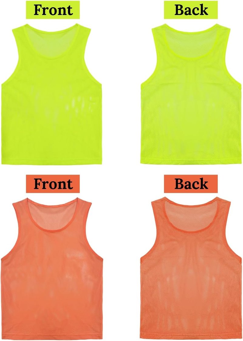 Youth Soccer Pennies - Team Practice Vests for Football | Set of 12 in Various Sizes