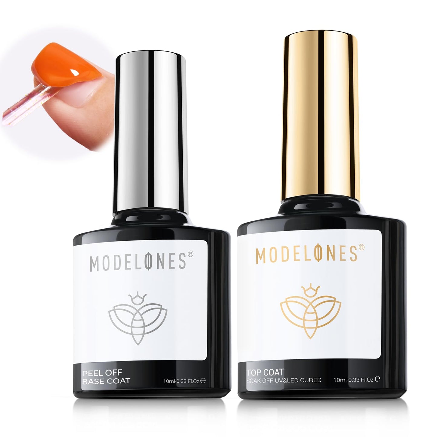 modelones 15 ml Nail Dehydrator and Primer, Acid Free Base Coat Natural Prep Dehydrate & Bond Primer Kit, Hema-Free Acrylic Nail Supplies