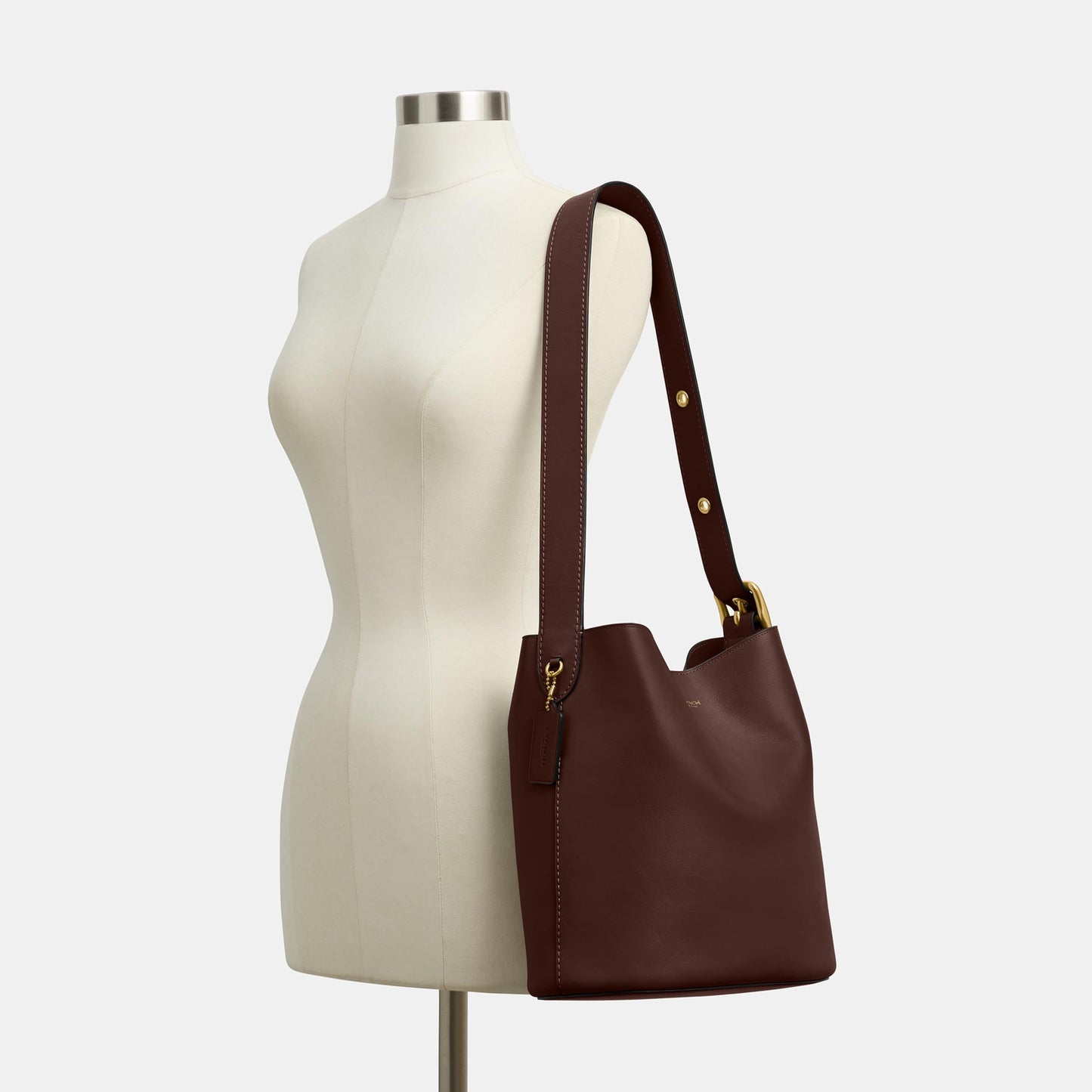 Coach Natural Grain Leather Bleecker Bucket Bag