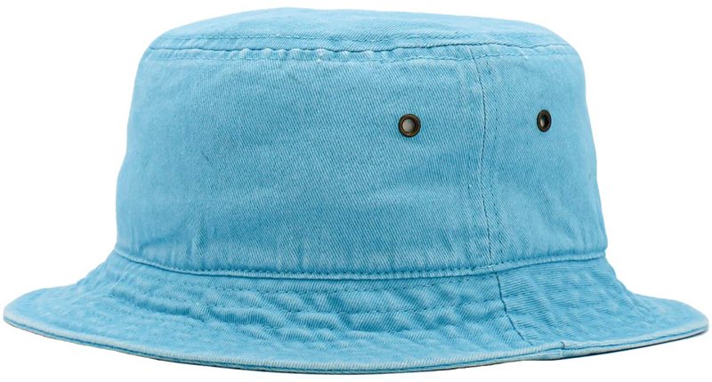 KBM-500 Washed Baby Blue S/M Unisex Washed Cotton Bucket Hat Summer Outdoor Cap