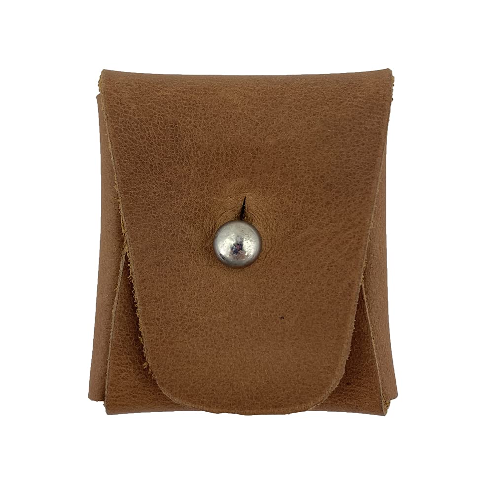 Hide & Drink, Leather Minimalist Coin Pouch, EarPods Case, SD Card Holder, Wallet and Cash Organizer, Handmade Includes 101 Year Warranty (Single Malt Mahogany)