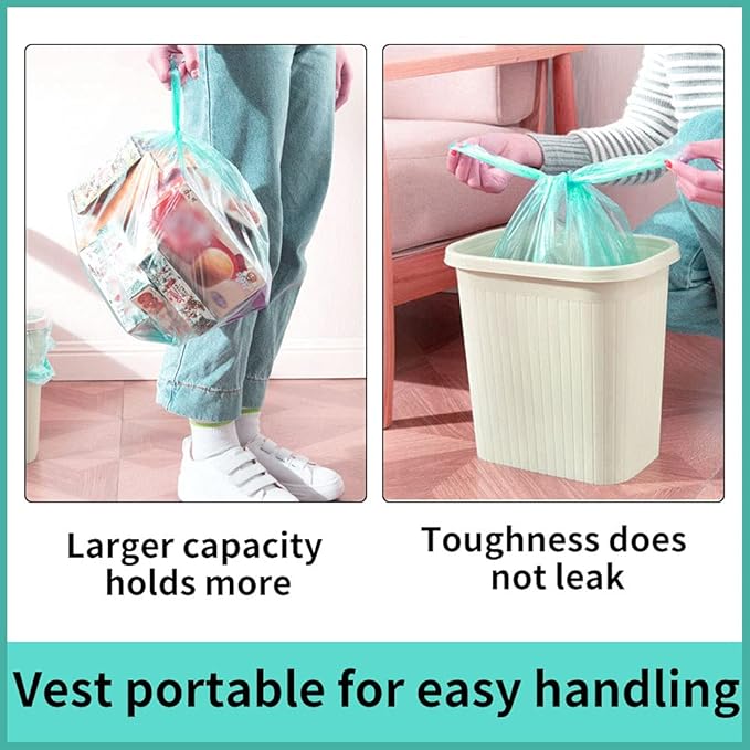 Trash Bags, 5 Rolls/100 Counts Small Garbage Bags