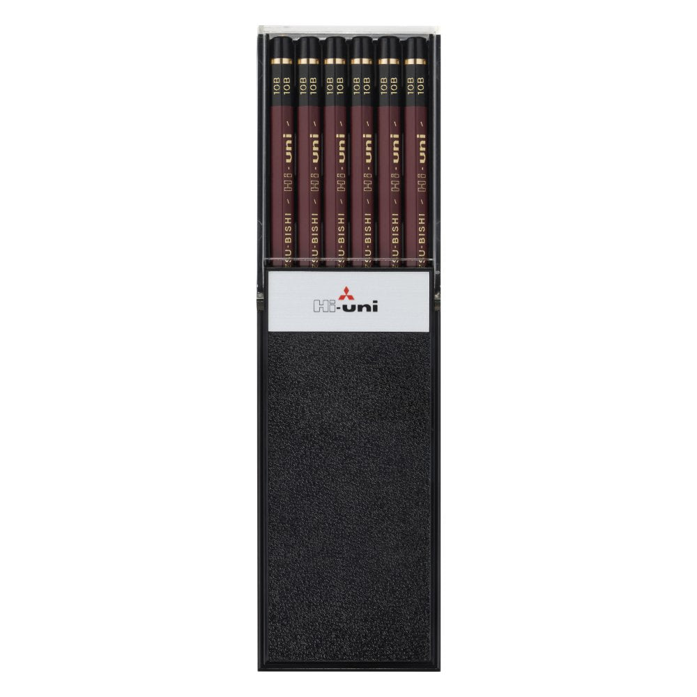 Uni Hi-Uni Wooden Pencil - 10B - Box of 12 (HU10B)