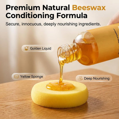 Qeuxv All-in-One Beeswax Furniture Polish & Conditioner - Wood Seasoning Beeswax, Furniture Wax for Wood Polish, Cleaner and Restorer (1 SET)