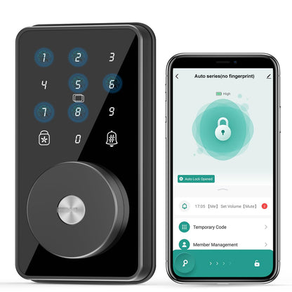 Smart Lock, 4-in-1 Keyless Entry Door Lock for Front Door, 6 Digital Code Door Lock with Keypad, Bluetooth Smart Deadbolt, App Control
