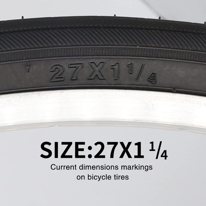27 X 1 1/4 Bike Tire 27 Inch Road Bike Tires 32-630 Folding Bead Replacement Bicycle Tire Set (1 Tire No Tube)