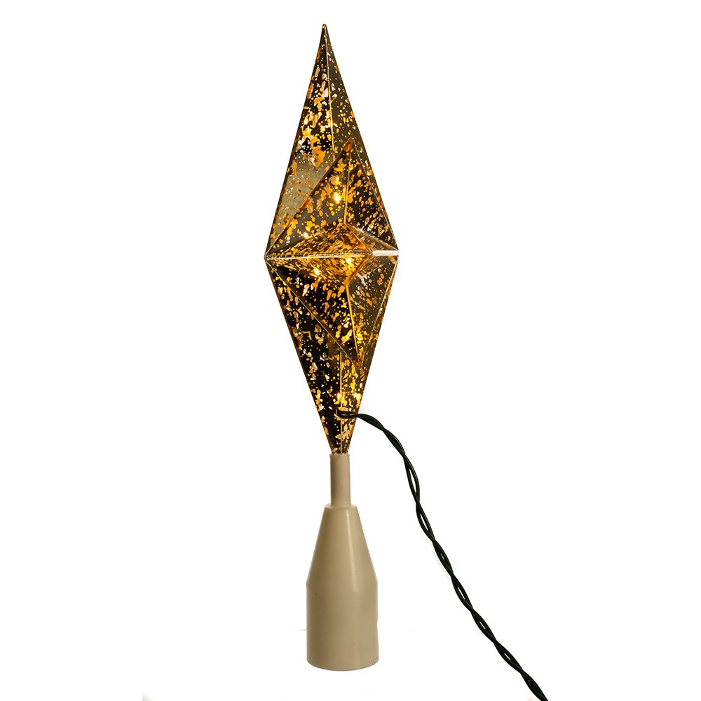 Kurt Adler Ul 10 Light Gold Bethlehem Star Treetop