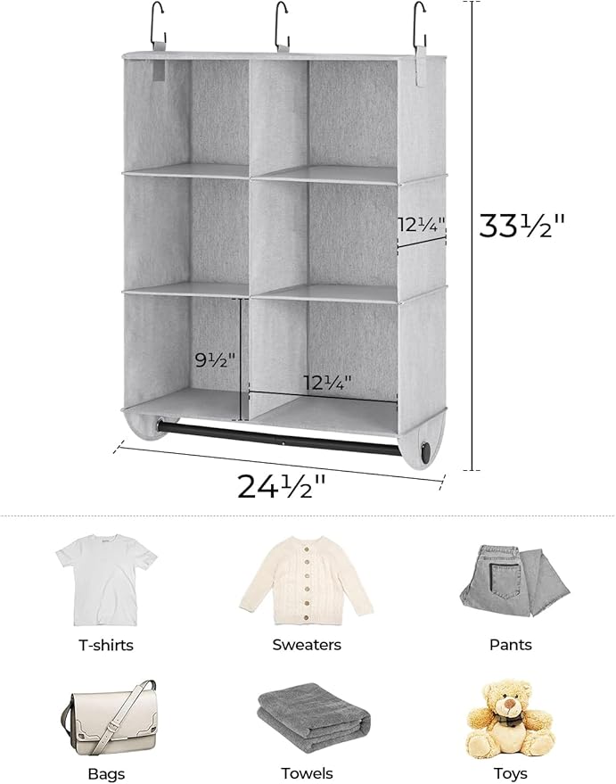 StorageWorks Hanging Closet Organizer