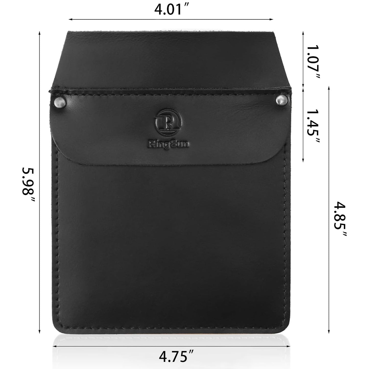 RingSun Genuine Leather Pocket Protector for Men, Durable Pocket Tool Pouch, Jeans Shirts Pocket Protector for Tools Pens