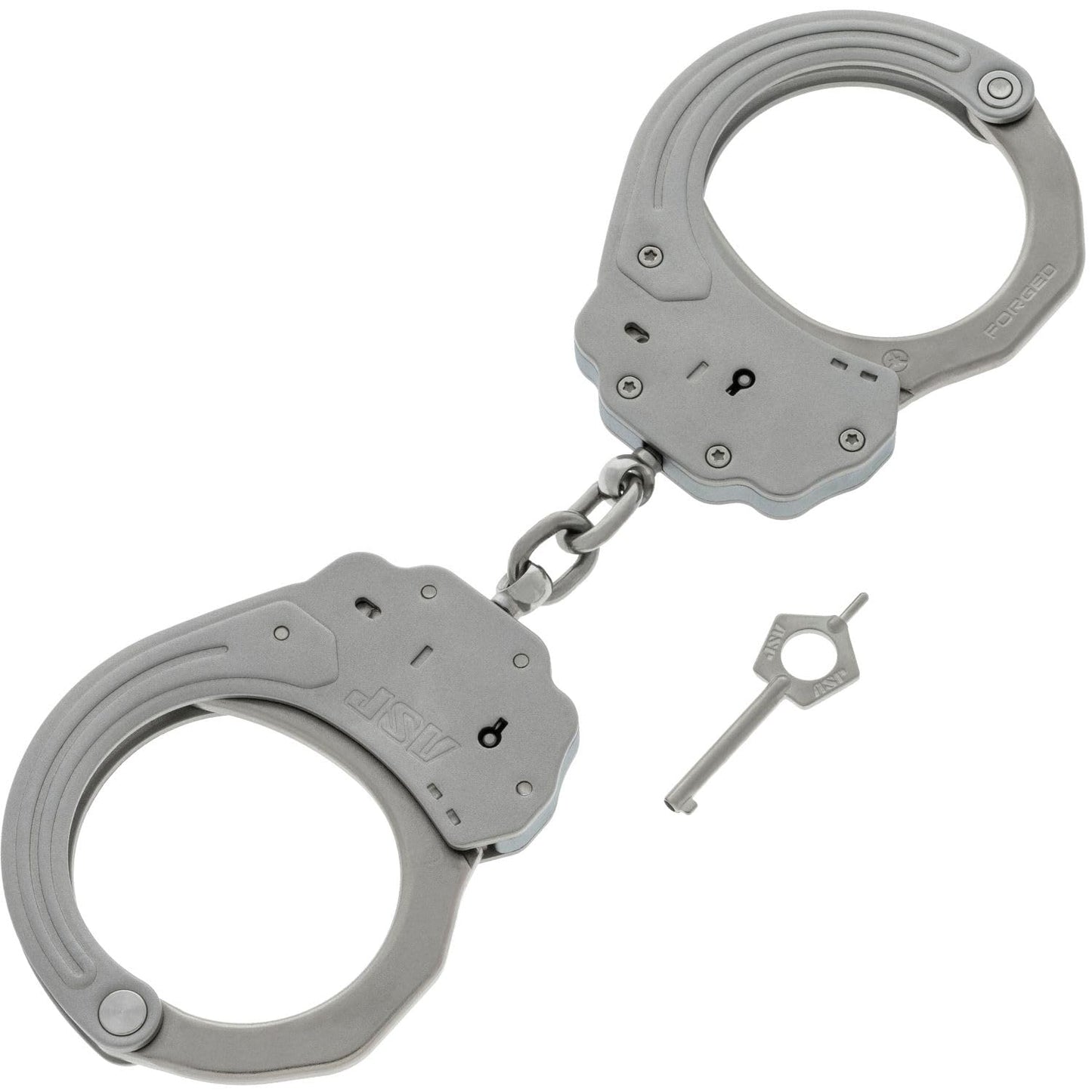ASP Sentry Chain Handcuffs, Professional Grade, Stainless Steel Frames, Forged Steel Bows, Dual-Sided Keyways, and Double Lock Slots for Tactical Gear and Equipment