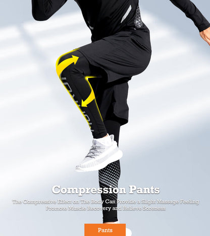 BOOMCOOL 5PCS Workout Sets incluir Compression Shirt Pants Hoodie Jacket for Men outdoor sports running indoor fitness