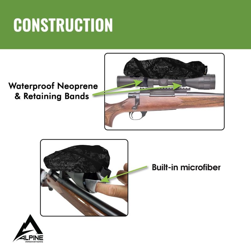 Alpine Innovations Slicker NX2 Hunting Rifle Scope Cover, Large fits 14"- 20", Vanish Tan