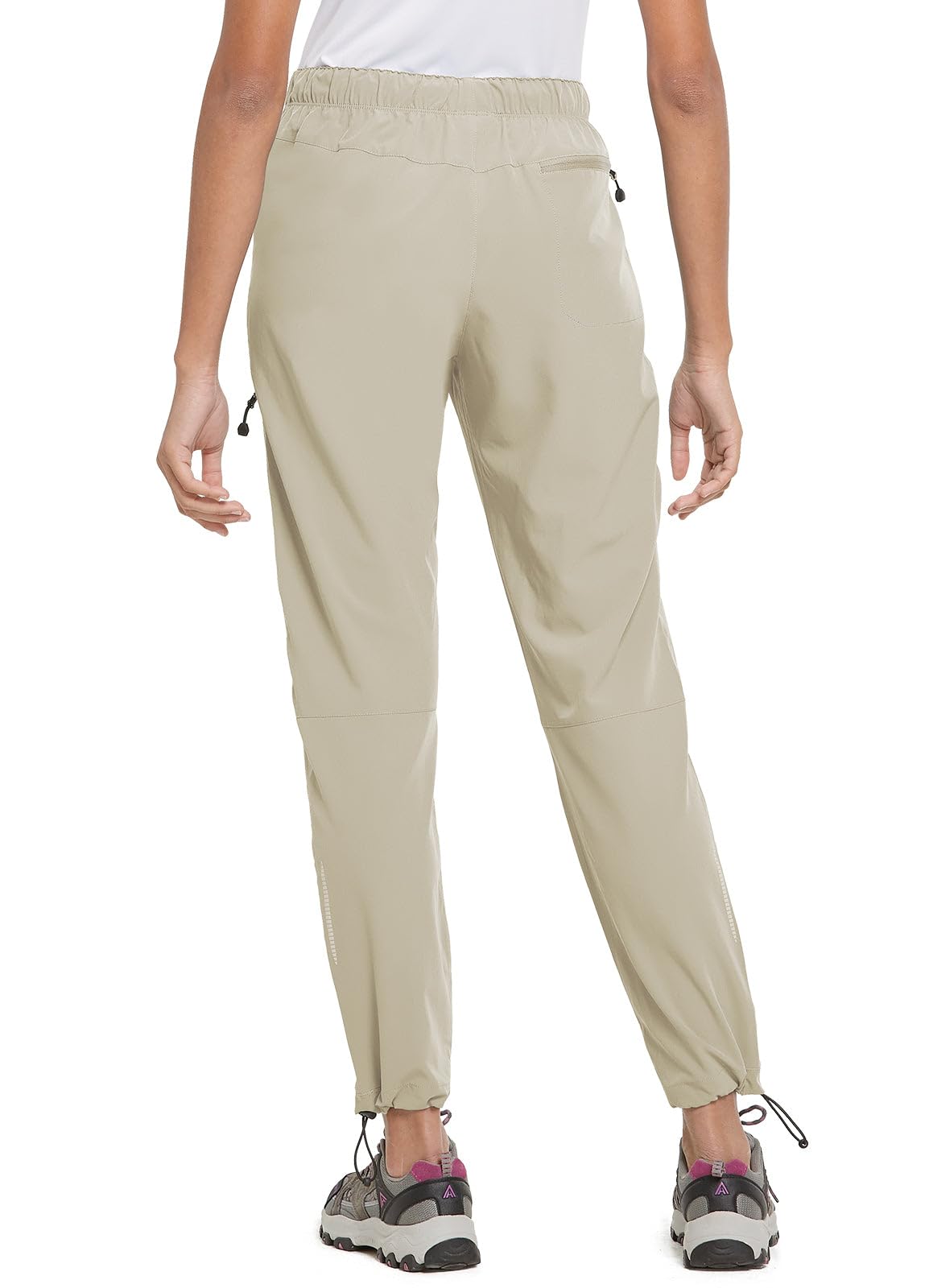 baleaf Travel Pants Women Hiking Long Tall Lightweight Quick Dry Water Resistant Cargo Pants 31'' Trip 31''-Suntan S