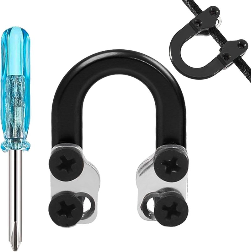 Archery Compound Bow D Loop - Metal U Nock D Ring Accessories for Shooting & Hunting Installation