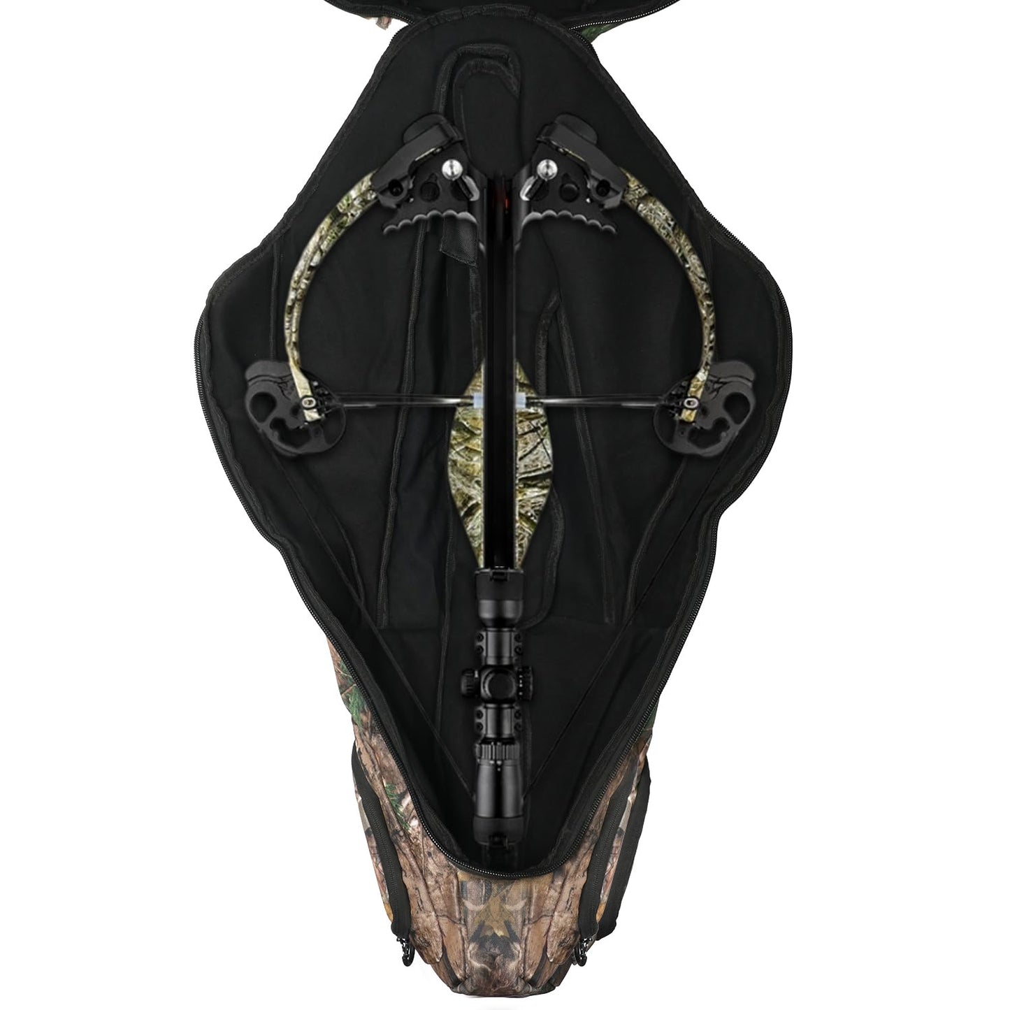 LWNAO Crossbow Case, Soft Shell Padded Crossbow Bag, Fits Scope Narrow Limb Crossbows for Hunting (Leaf Camo)