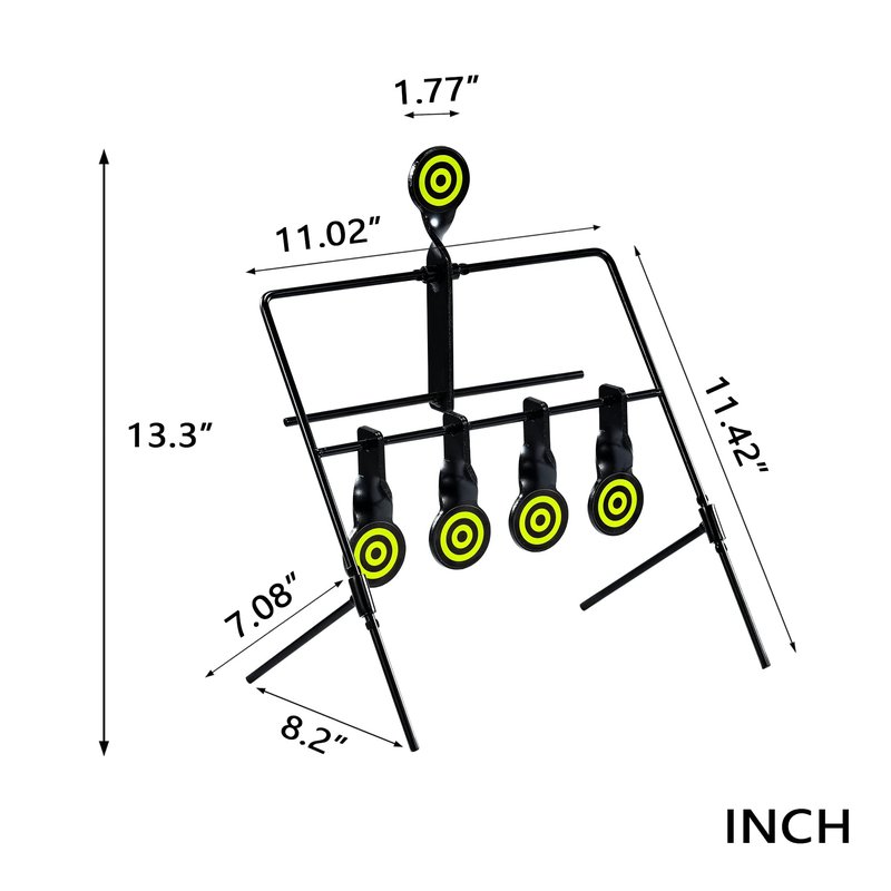 KNINE OUTDOORS Resetting Shooting Target Airsoft Rimfire Pellet BB Gun Target, Rated for .22 .177 Caliber