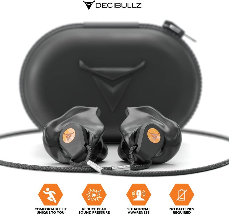 Decibullz Moldable Earplugs for Hunting & Shooting - Custom Fit, 31dB NRR, Comfortable Hearing Protection