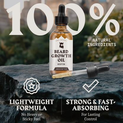 Striking Viking Beard Oil with Biotin for Men - 2 Fl Oz, 1 Pack, Sandalwood - Thickening & Conditioning Beard Growth Oil & Serum with Argan & Jojoba for Hydrated Facial Hair