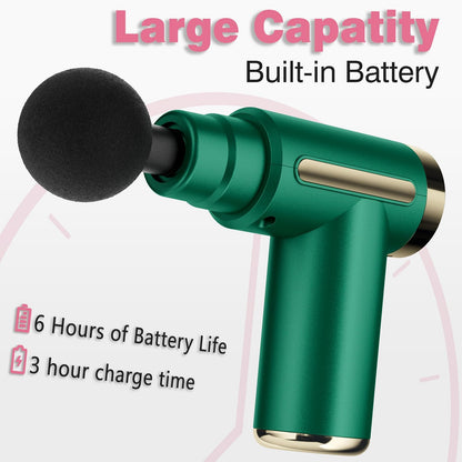cotsoco Massage Gun Deep Tissue for Pain Relief with 4 Massage Heads & 6 Speeds, Electric Mini Handheld Body Massager for Any Pain Relief, Best Gifts for Dad and Mom