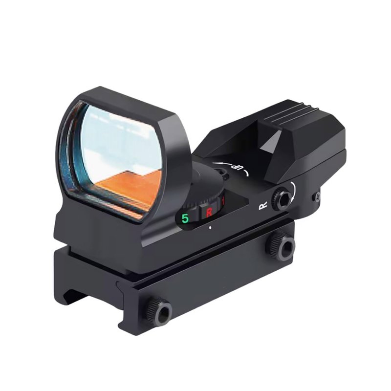 KASENTE Red Green Dot Gun Sight Tactical Reflex Sight with 4 Adjustable Reticles for 20mm Rail Mount, Black