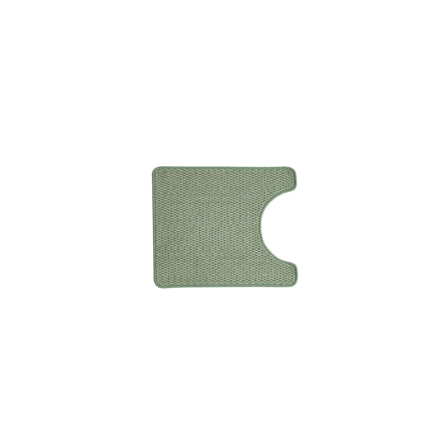 TYUU Toilet Rug, Thin Toilet Rugs U Shaped Washable Non Slip Absorbent Quick Dry Low Pile Toilet Mat, Sage Green 20"x24" U Shape
