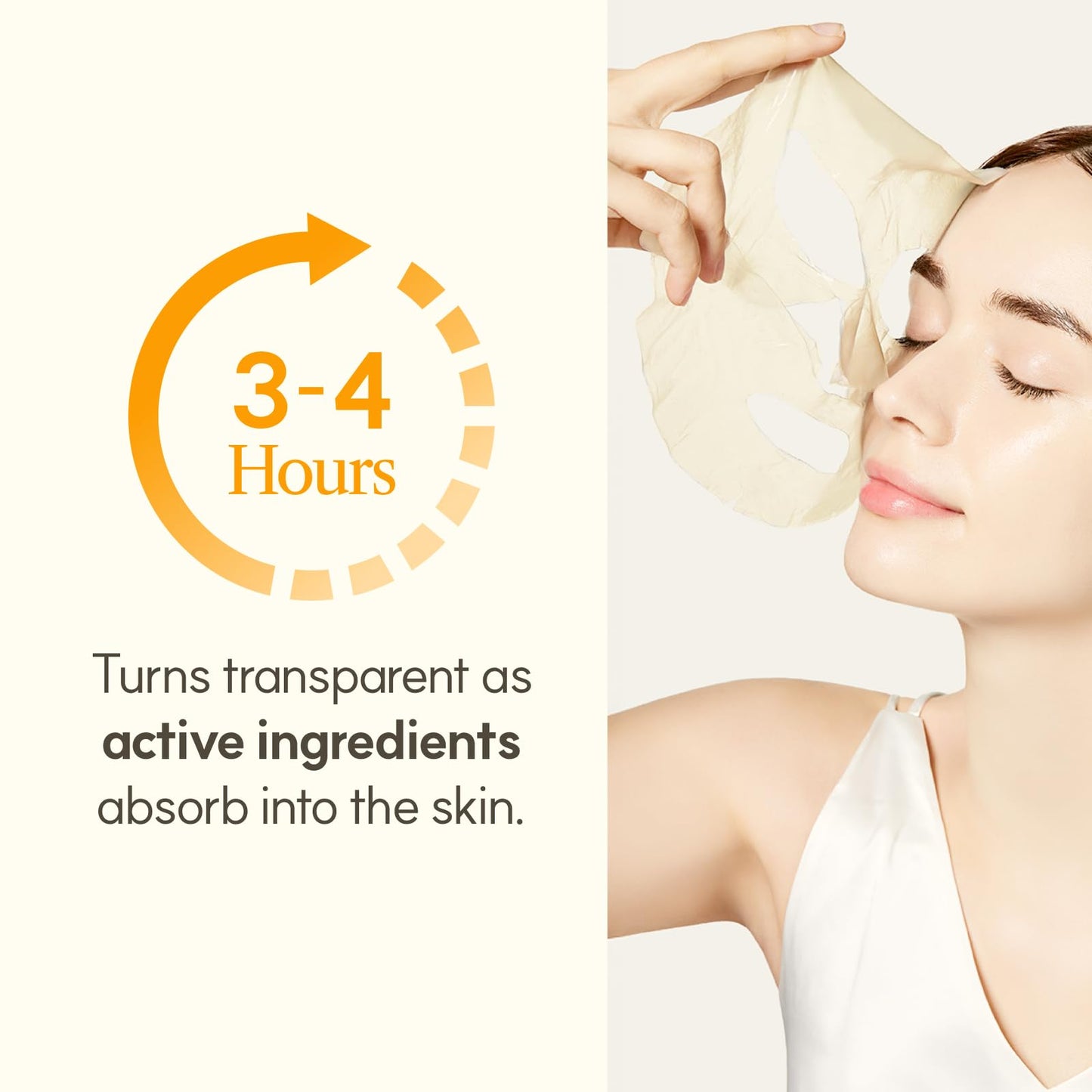 THE FACE SHOP Original Vegan Collagen Face Mask, Korean Glass Skin Essential, Peptide Hydrogel Mask for Firming & Skin Elasticity, Moisturizing, 4EA