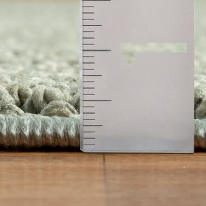 LUXE WEAVERS Solid Machine Woven Green 6x9 Area Rug, Indoor Stain-Resistant Carpet