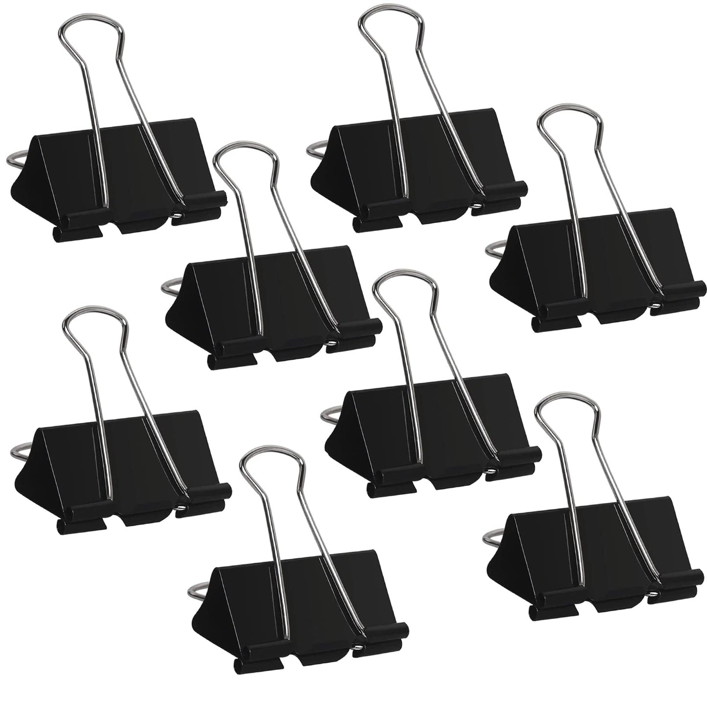 Medium Binder Clips 1.6 Inch (60 Pack), Large Binder Clips Medium Paper Clamps for Office and Home Supplies, Black
