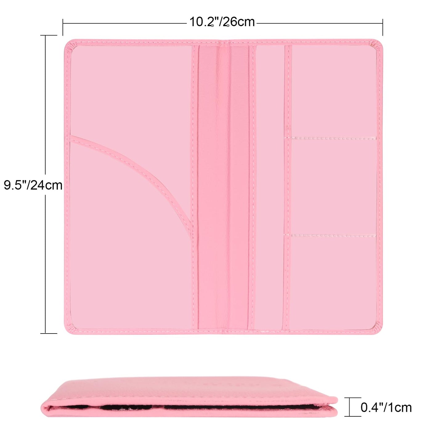Cacturism Car Registration and Insurance Holder, Car Accessories Vehicle Glove Box Car Organizer Women Car Accessories with Magnetic Shut for Cards, Essential Document, Driver License, Pink