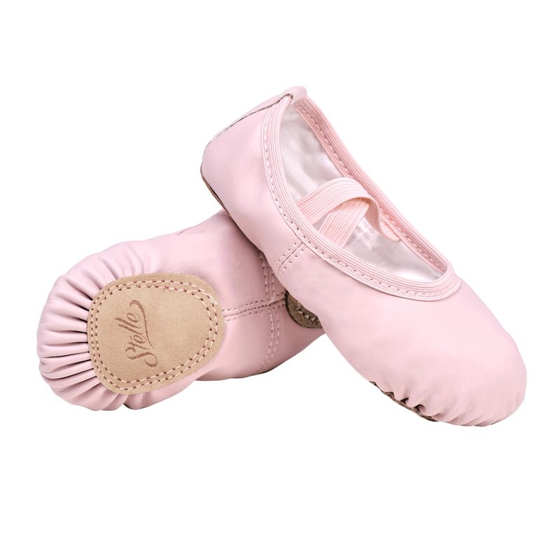 Stelle Ballet Shoes for Girls Toddler Ballet Slippers Soft Leather Boys Dance Shoes for Toddler/Little Kid/Big Kid(Pink, 5MT)