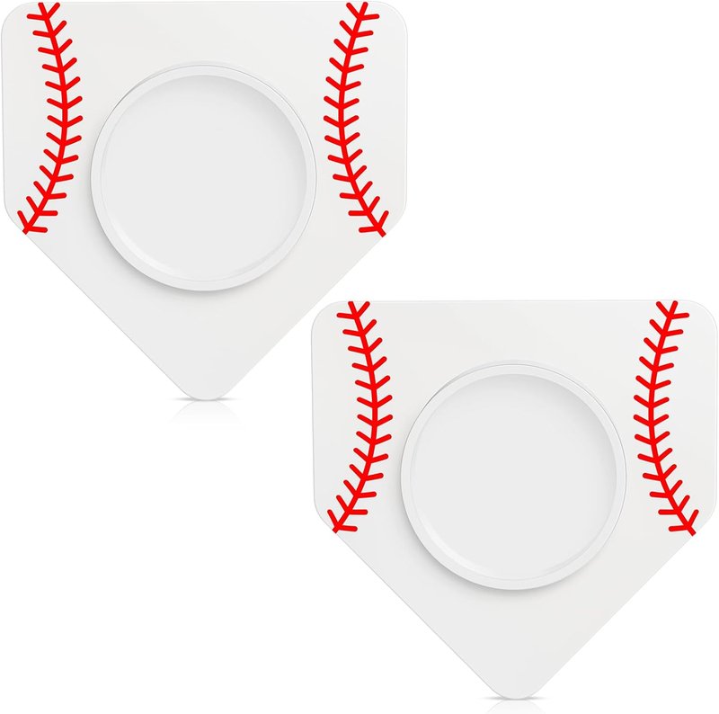 Wooden Baseball Stand - Home Plate Shape Display Holder for Memorabilia | Heavy Duty Baseball Decor for Office & Trophy Shelf