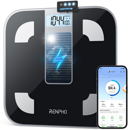 RENPHO Smart Scale for Body Weight, Digital Bathroom Scale BMI Weighing Bluetooth Body Fat Physician Scale, Body Composition Monitor Health Analyzer with Smartphone App, 400 lbs - Elis 1