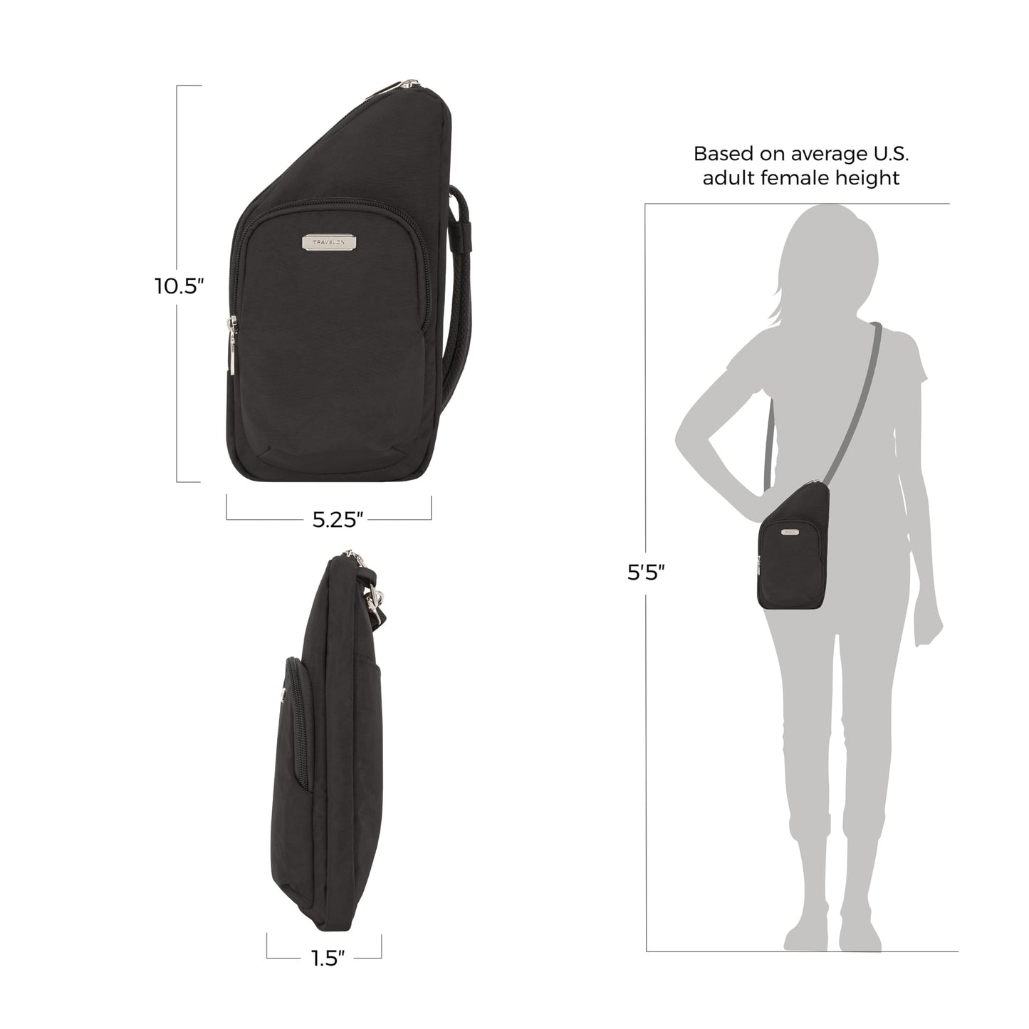 Travelon Anti-Theft Essentials Compact Crossbody Bag